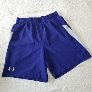 2/$30 UA Lined Fitted Running Shorts HeatGear Neon Purple M EUC